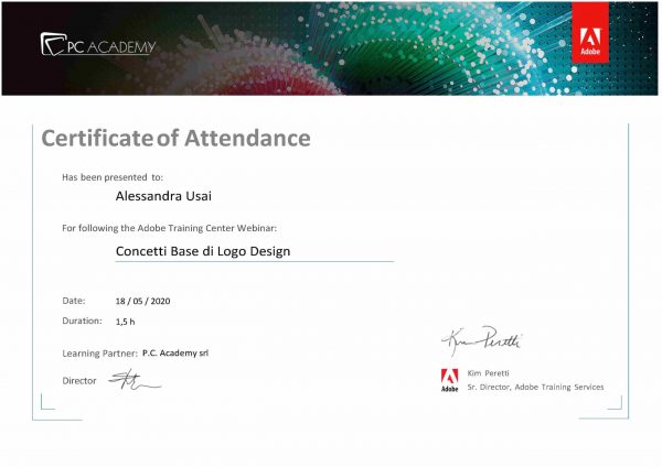 Certificazione logo design Adobe